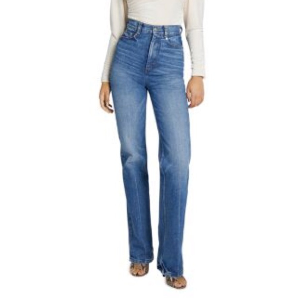 ALC Straight Leg High Rise Jeans 0 100% Cotton
